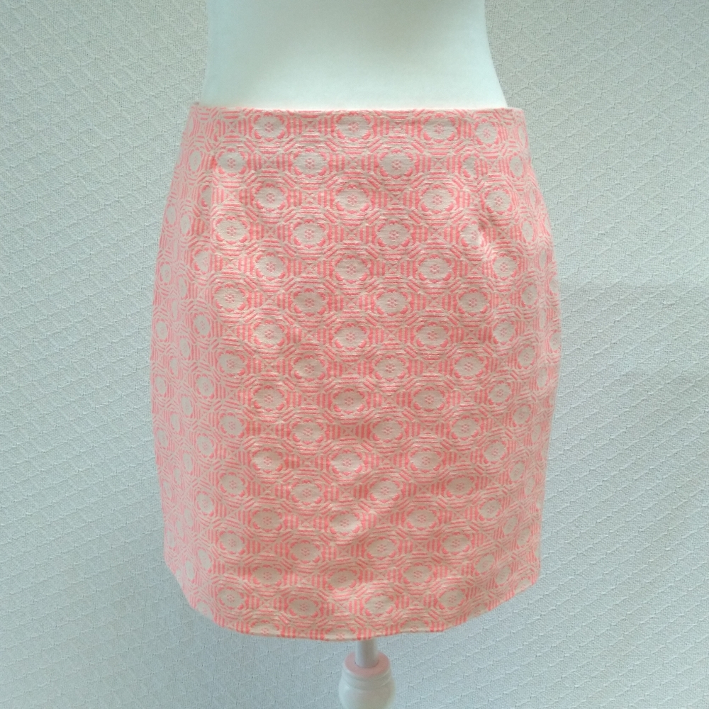 Gap Pink Jacquard Swing Skirt